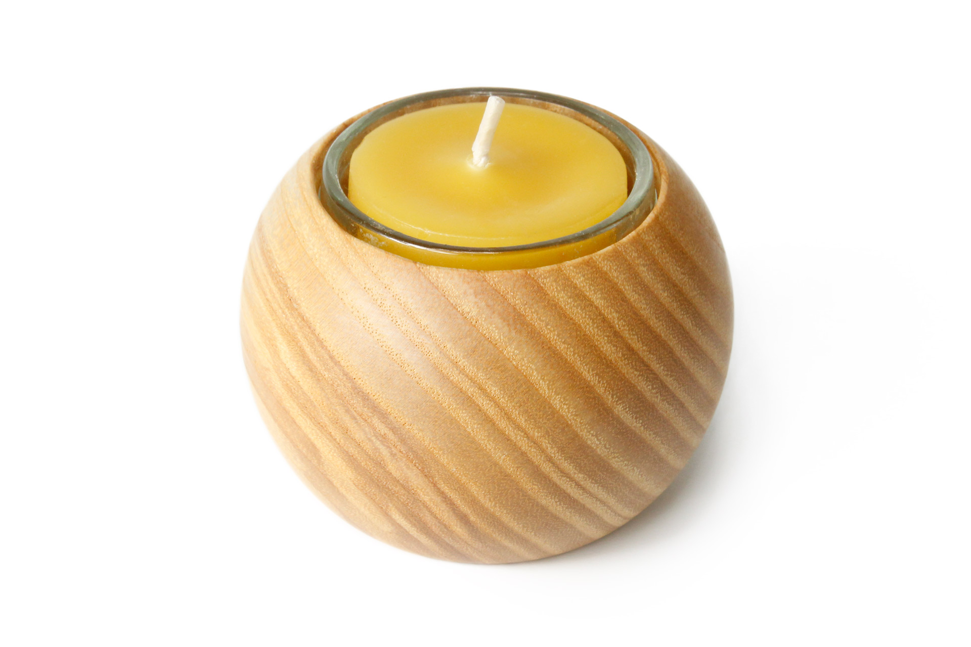 Teelichtkugel-Holz-Bienenwachskerzen-ksg Teelichtkugel-Holz-Bienenwachskerzen-ksg