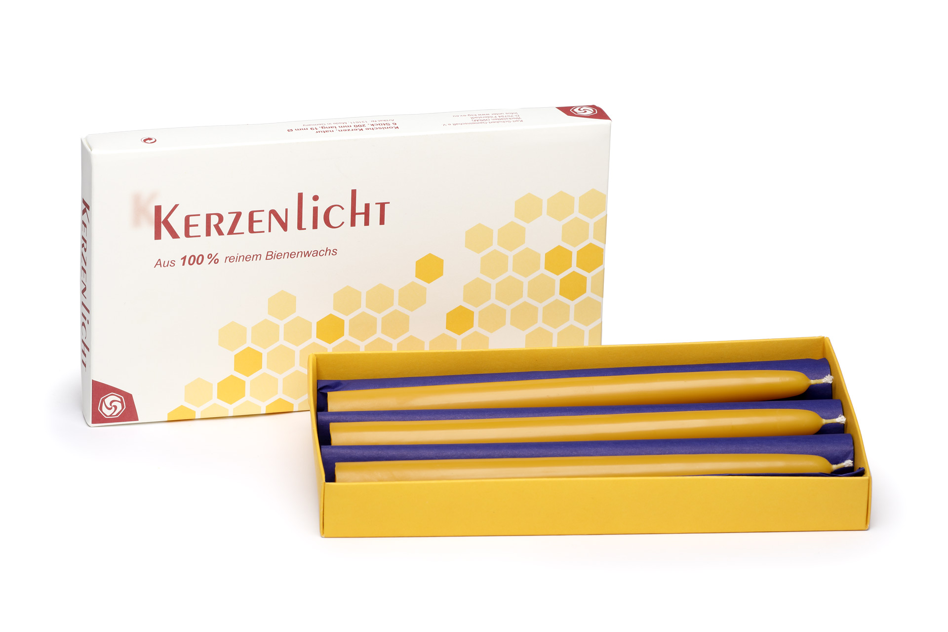 Bienenwachskerzen-Tafelkerze-200mm-natur-verpackt-ksg