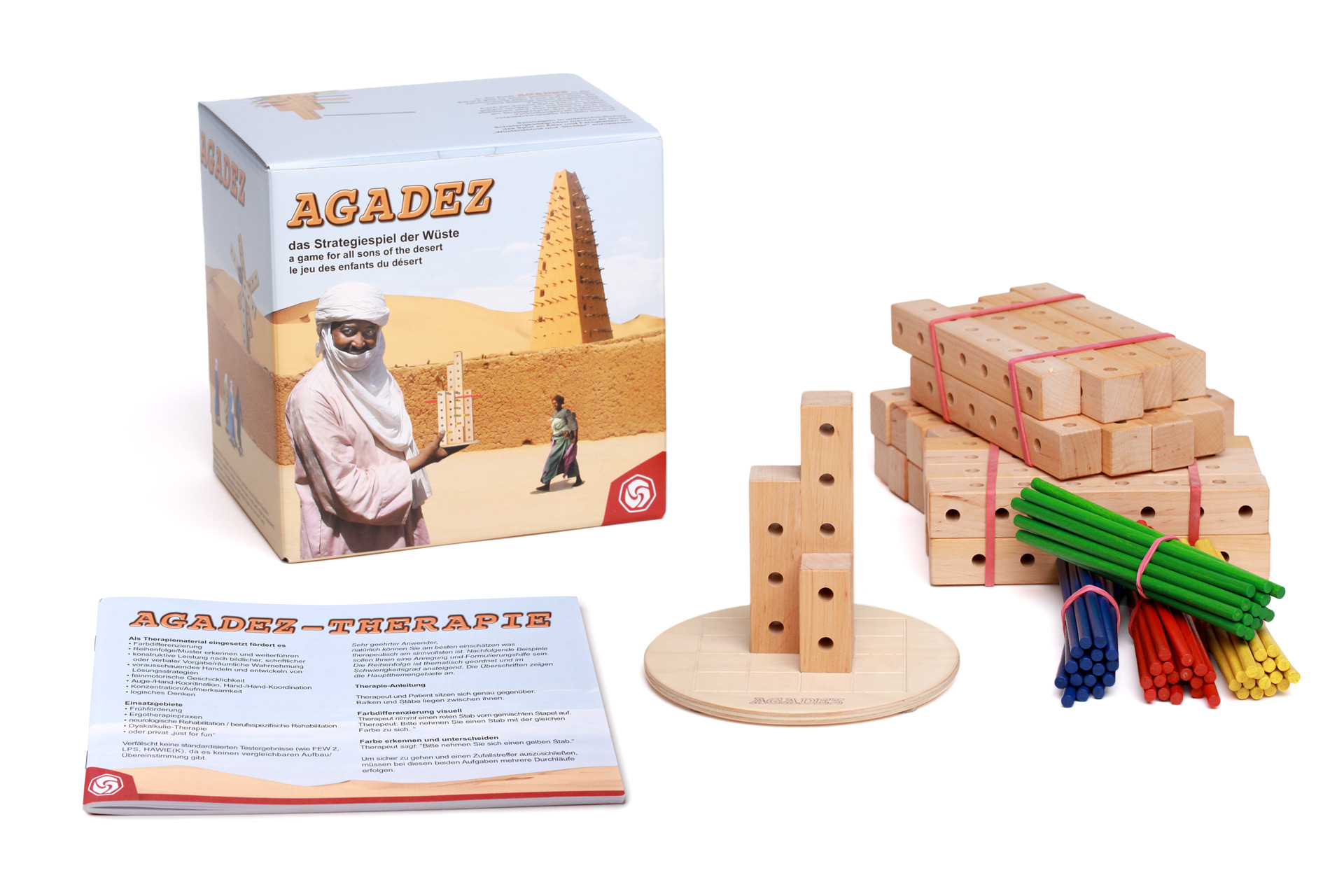 Spielwaren-aus-Holz-kreativ-Agadez-Feinmotorik-Therapievesion-mit-Begleitheft-Strategiespiel-ksg